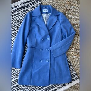 Haute Edition Women's Double Breasted Wool Blend Peacoat size L